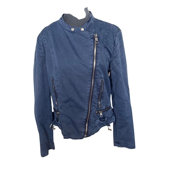Closed Jackets & Blazers - Closed Womens Blue Zip-Up Jacket Size XL